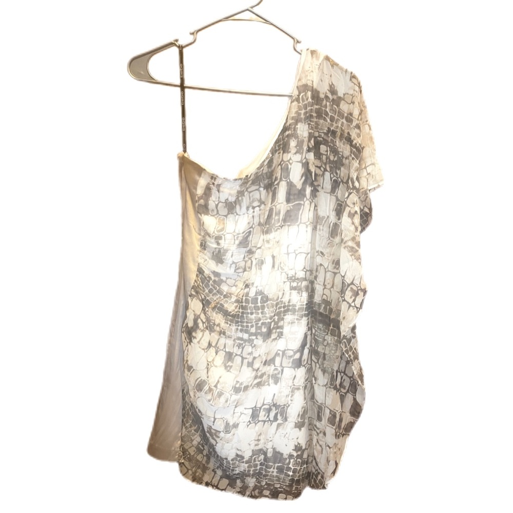 Bebe One Shoulder Bat Wing Dress Six S